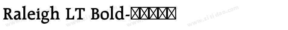 Raleigh LT Bold字体转换